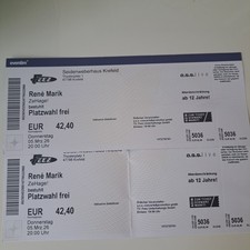 tickets Rene Marik Krefeld 05.03.2026 20.00Uhr  2x