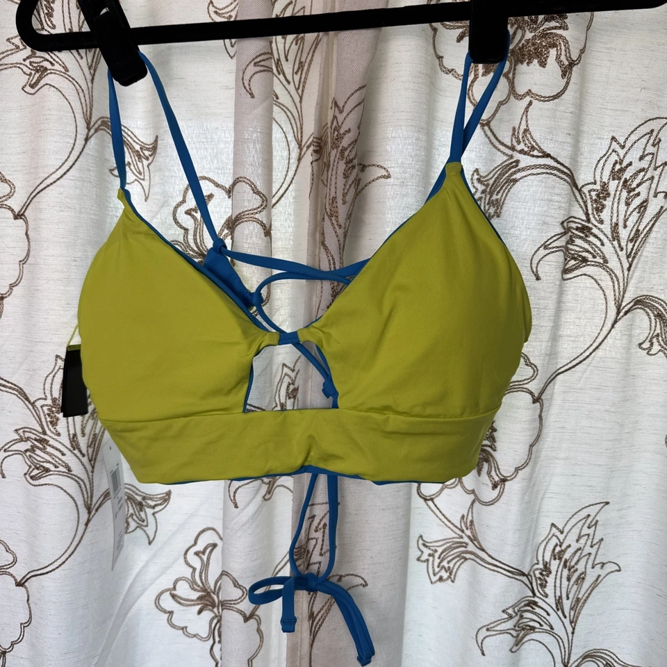 Traje de baño reversible de bikini Hurley Bralette azul verde precio de venta sugerido por el fabricante $50 Foto 2 de 4