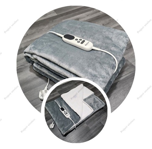 Electric Heated Throw Blanket 10 Heat Settings Washable Fleece Sherpa Timer (L) - Picture 3 of 56