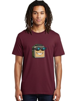 Camera-With-Goggles Mens Graphic Tee, 100% Cotton, Casual Summer Wear