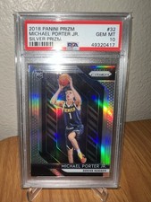 2018-19 Panini Prizm Silver Prizm Michael Porter Jr #32 PSA 10 GEM MT Rookie RC