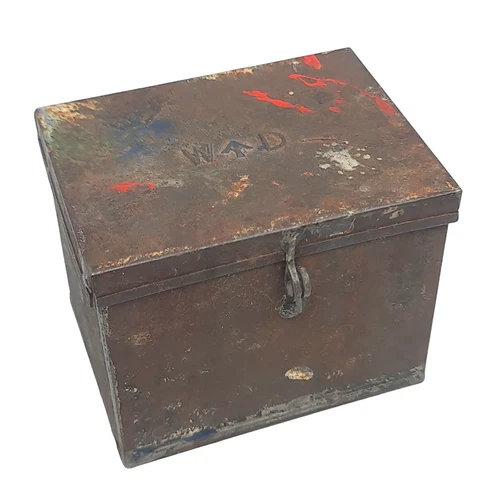 Vintage WW2 British Army WD Tin Box J.F Ltd 1944 Military Storage Case