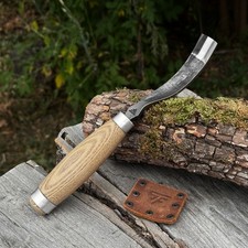 Carving Gouge 52100 Steel Hand Forged Wood Carving Bowl Spoon Hollowing Tool