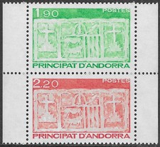 ANDORRE FRANCAIS N°356a** (paire prov. Carnet) - Cote 4.80 €