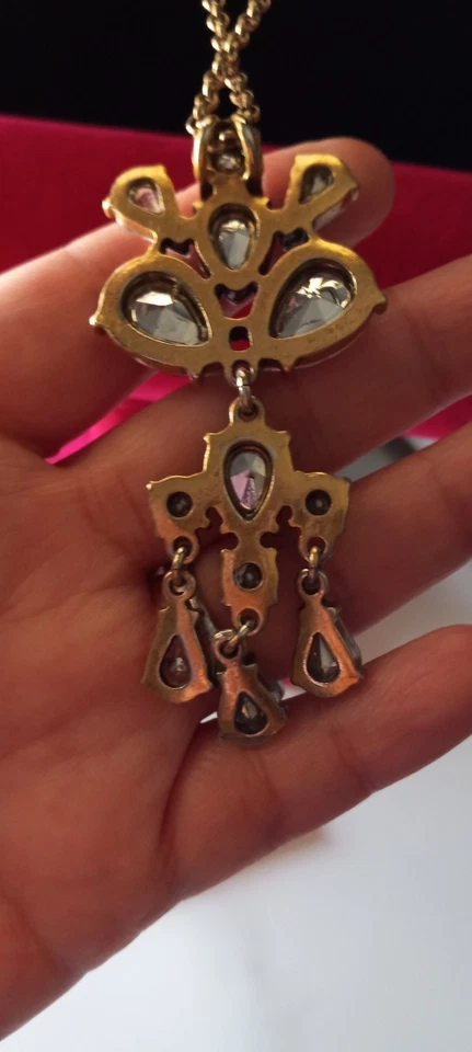 J. Crew Crystal Gemstones Adjustable 30-33in Statement Necklace - Image 4 of 4