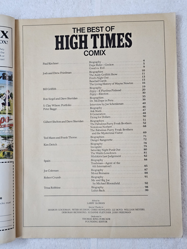 Vintage The Best of High Times Comix Vol IV Underground Comic Magazine 1980s Hum - Picture 4 of 10