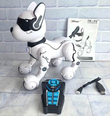 Roboter Hund Smart Interactive Top Race TR P5 Teksta Fernbedienung - Video Worki
