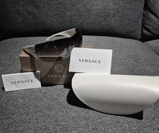 Versace Rimless Shield VE 2054 1000/8G Sunglasses White Gray Gradient w/case