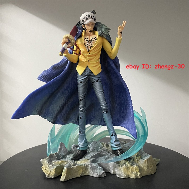 H25CM Trafalgar D. Water Law Statue Anime Figure Figurine 2 Heads