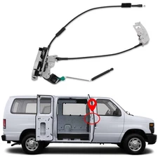 Replacement Door Latch Assembly & Cable Rod for Ford E150 E250 E350 - Right Side