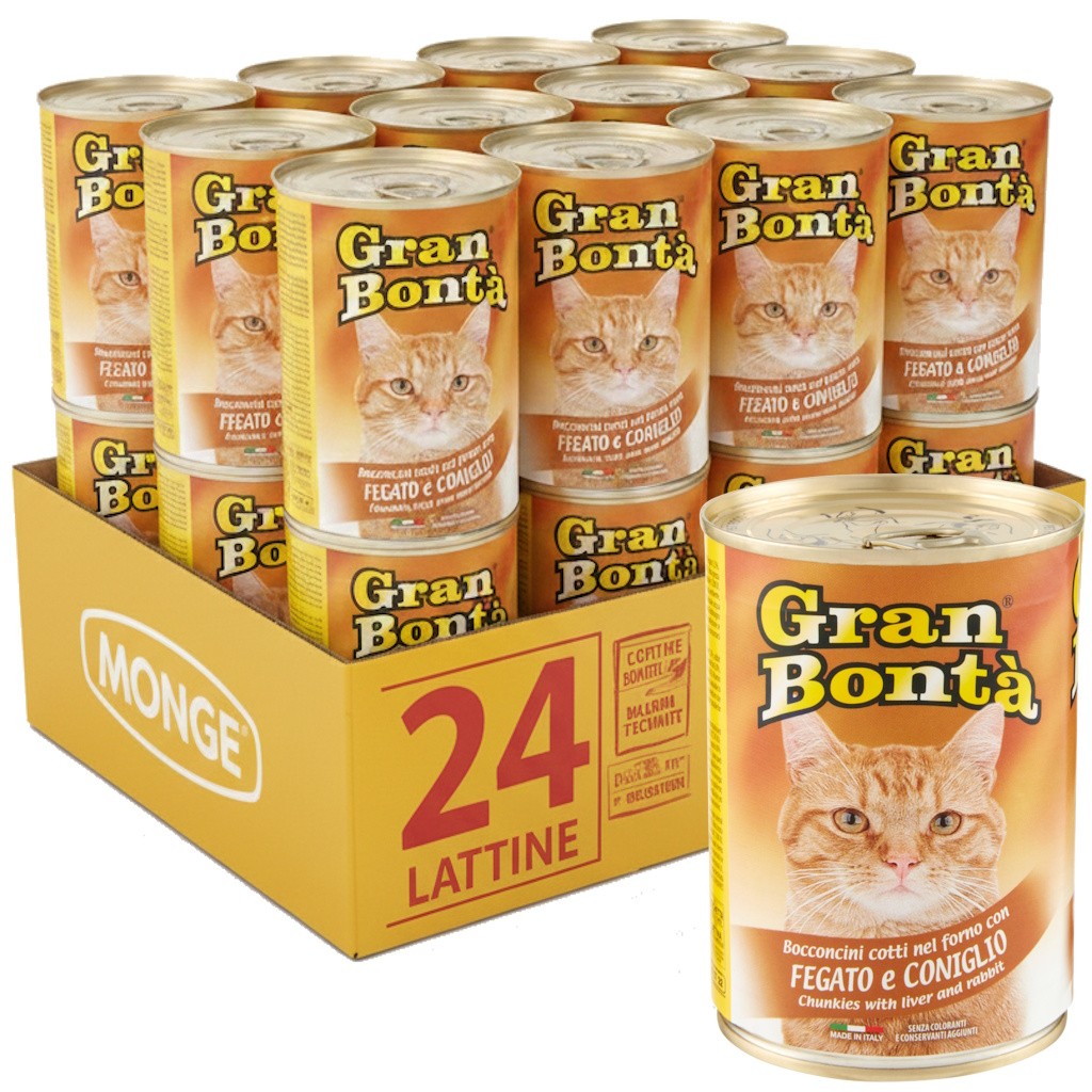Cibo Umido Gatto Monge Gran Bontà 24x400g Bocconcini Forno