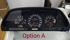 Mercedes W126 W124 R107 AMG speedometer conversion service 300km/h or 190mph 
