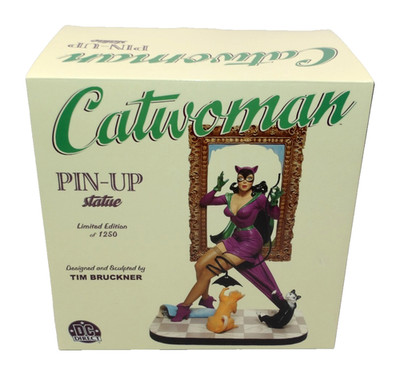 Catwoman Pin-Up Hand Painted Porcelain Statue Kitty Cat's Meow Tim Bruckner MSIB