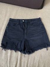 American Eagle Outfitters Women's Highest Rise Mom Short Size 6 Black