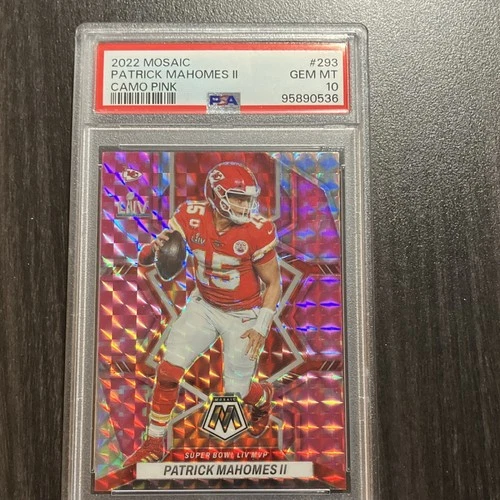 2022 Panini Mosaic Patrick Mahomes II #293 Camo Pink Mosaic PSA 10 Chiefs NFL