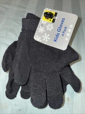 OLD EAST MAIN CO Kids Black Gloves 4 Pack BNWT