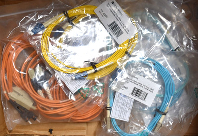 Telecom Fiber Optic Patch Cables by the Pound. ;-)  Various Connector types