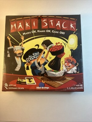 New Maki Stack Masks On Hands On Game On Blue Orange See Box Damage