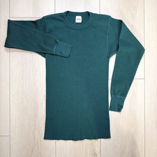 VTG J.E. Morgan Long Johns Waffle Knit Thermal Shirt XL Green USA Mens Unisex