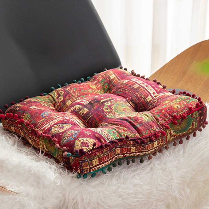 Boho Seat Cushion Print Tatami Floor Moroccan Mat Thicken