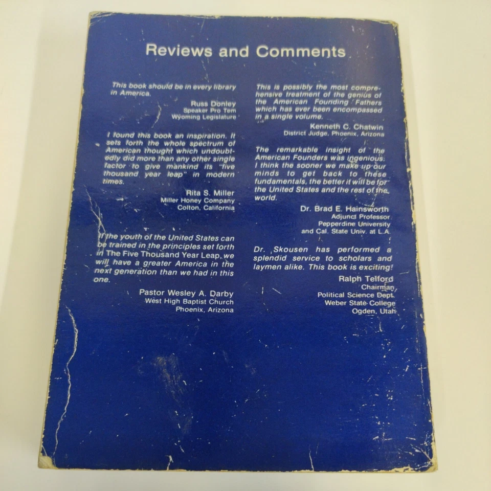 #SIGNED 1st Print# The FIVE THOUSAND Year Leap: Changed World Cleon Skousen 1981 - Image 2 of 4