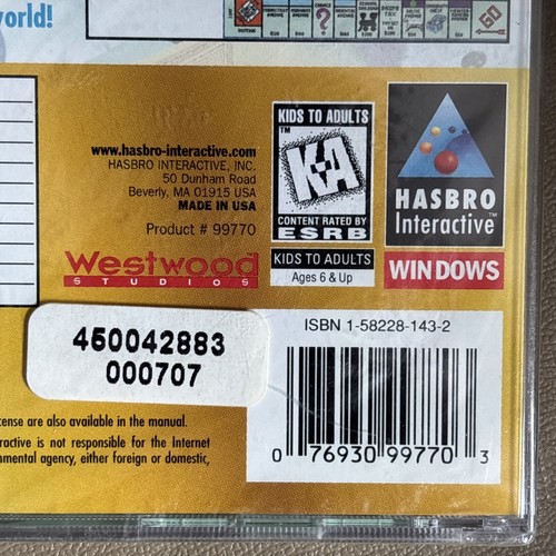 Monopoly PC Game Classic Value Series New In Wrapper - Picture 5 of 7