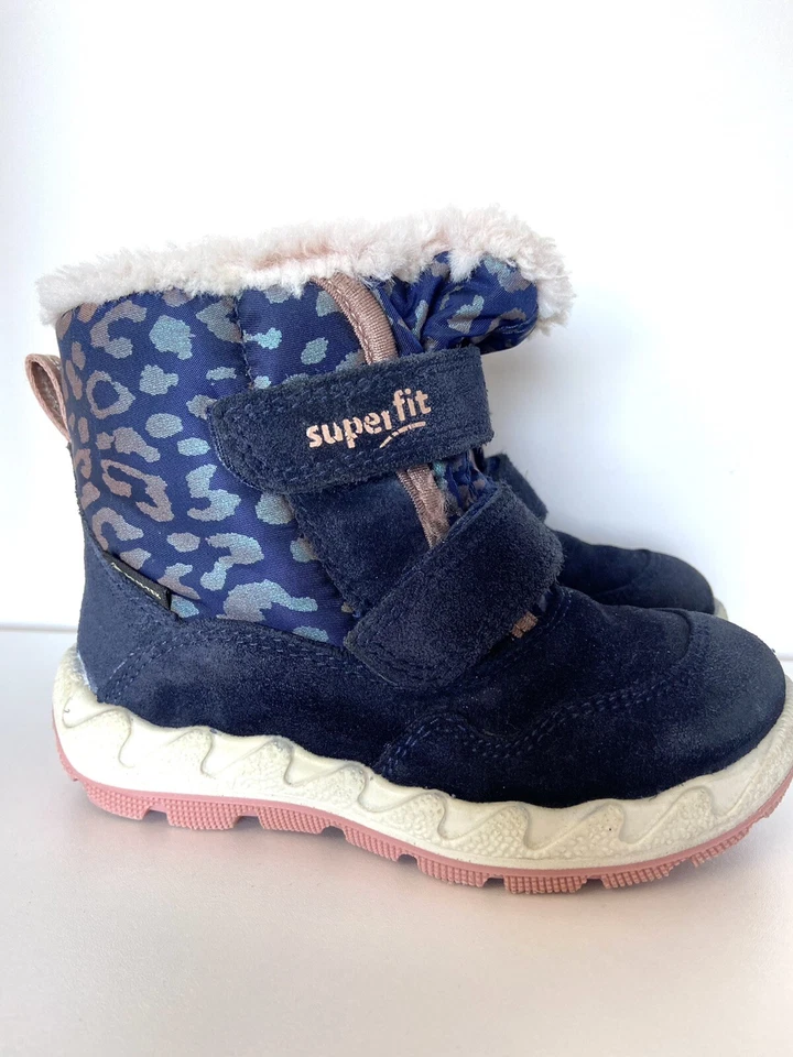Superfit 24 Winterschuhe Mädchen, Blau/Rosa, Velour, Icebird. - Bild 3 von 4