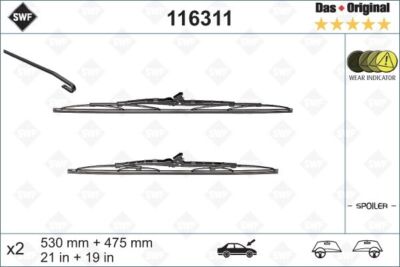 SWF 116311 Wischblatt für ALFA ROMEO AUDI KIA  passend für NISSAN SEAT