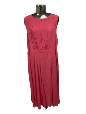 M&S COLLECTION Kleid NEU Größe XXXL 22 Koralle Mix Damen Lang EU50 UVP 40£