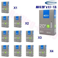 1pack-4pack Schwalbe AV6 20"x1.10-1.50 40mm Schraede Valve Bicycle  Inner Tube
