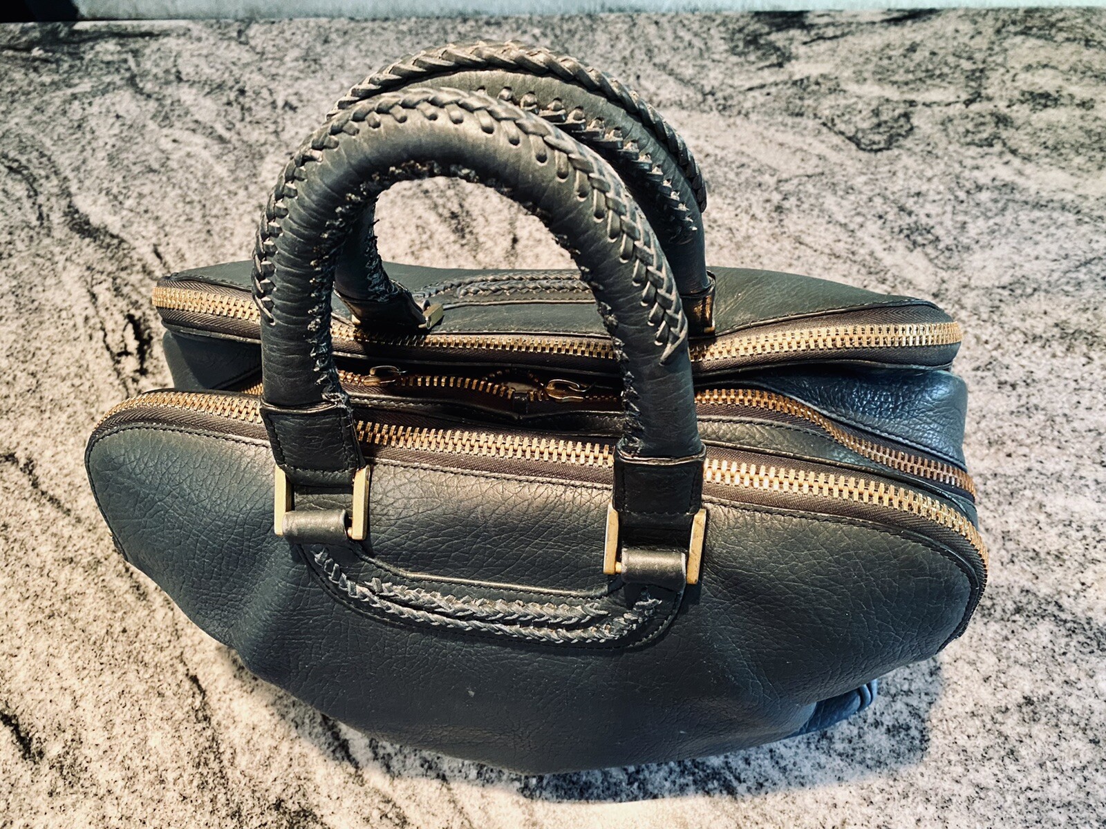 Vintage Rare Cole Leather Travel Tote Bag Gem