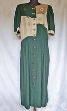DRESS VINTAGE ALMRAUSCH TRACHTEN TYROL OKTOBERFEST DIRNDL GREEN WOMEN SUS18 EU46