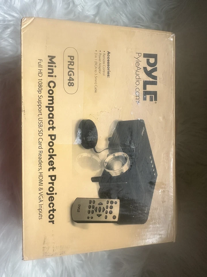 PYLE PRJG48 Mini Compact Pocket Projector Full HD 1080p Support - Image 3 of 4