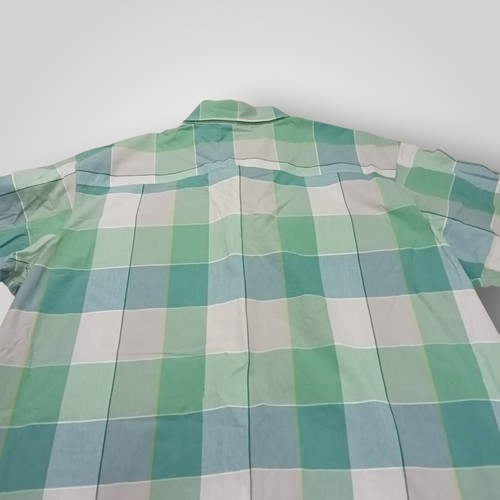 Camisa de manga corta Columbia XL abotonada 100 % algodón para hombre - Cuadros multicolor - Imagen 7 de 12