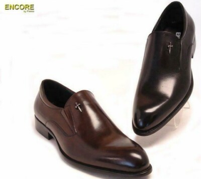 NWB Encore by Fiesso AURELIO GARCIA BROWN LEATHER Shoe Slip  display picture 2