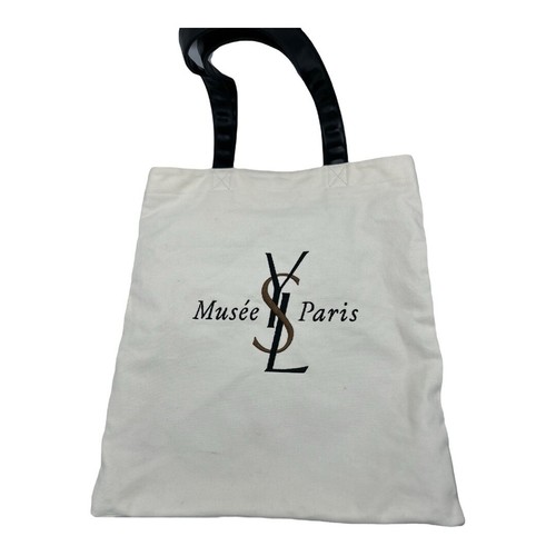 Borsa tote Yves Saint Laurent Exhibition Tokyo bianca museo limitata 41 x 37 cm - Foto 5 di 16