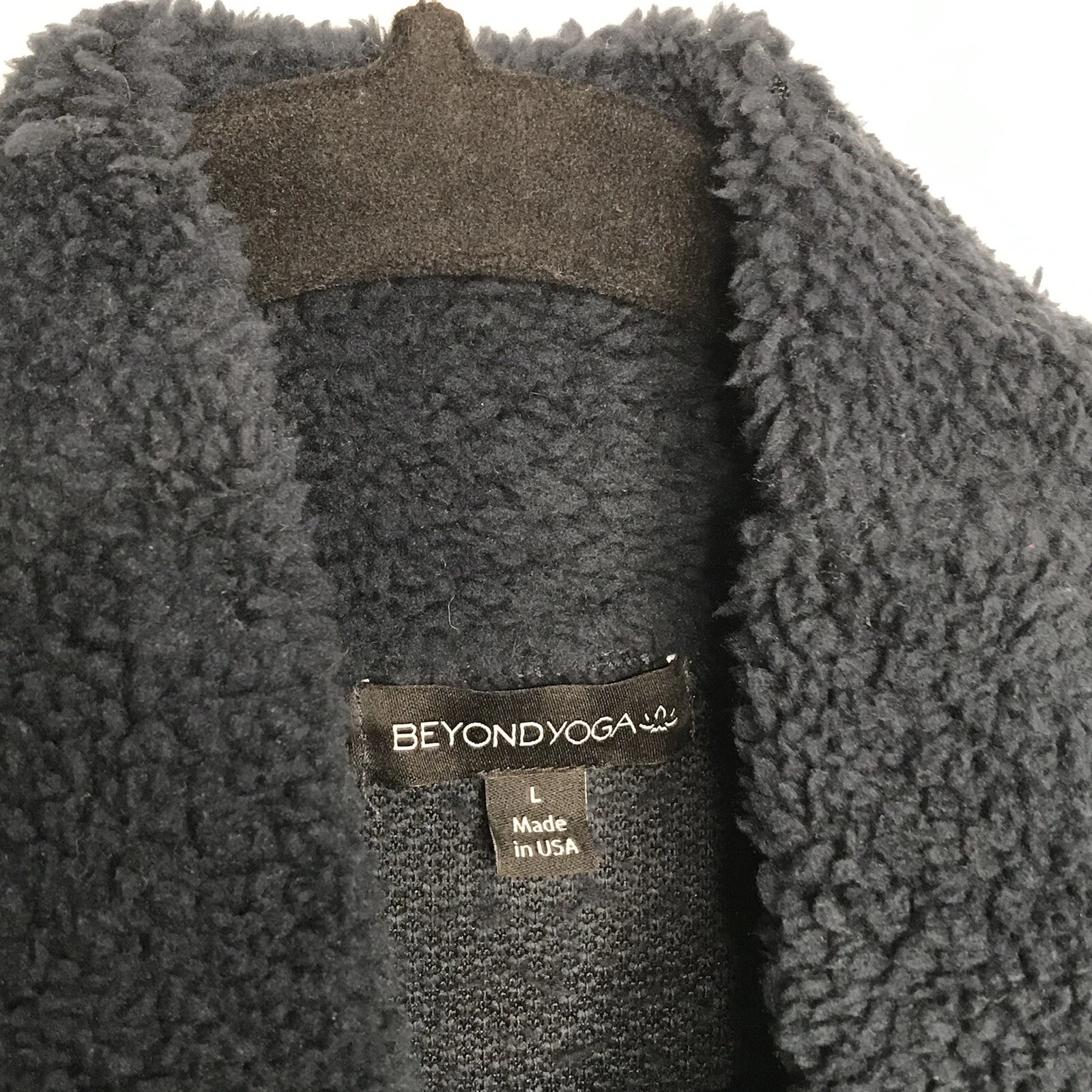 beyond-yoga all time sherpa faux fur cropped pullover hoodie