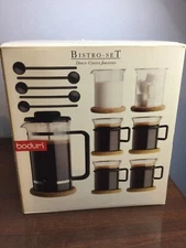 Vintage 1990s Bodum Bistro Set 20 Pc French Press Coffee Maker C. Jorgensen Whit