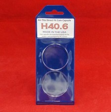 AirTite Direct Fit Coin Holder Capsules - Individual Retail Pkg Model H40 Qty 20