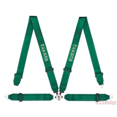 TAKATA GREEN Universal 3' Inch Point Racing Harness/Seat Belt