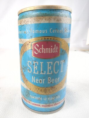 Schmidt Select Near Beer Pull Tab Can G. Heileman Brewing Lacrosse WIS EMPTY (K8