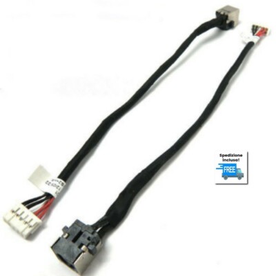 Connettore Alimentazione DC Power Jack PJ584 Per Notebook HP – 4,5x2,7mm – 15cm – Modelli Pavilion 15/250/255 - 6
