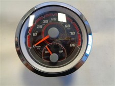 BEEDE FARIA NEXSYSLINK SPEEDOMETER GAUGE W/ TRIM BLACK FACE CHROME BEZEL BOAT