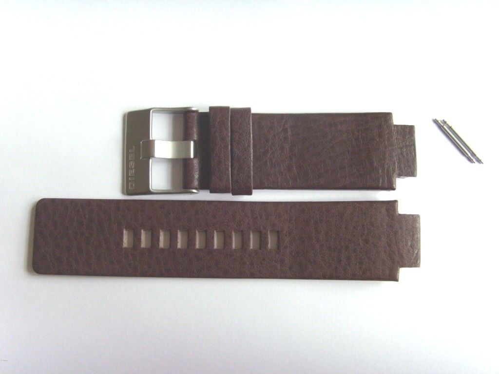 Diesel Original Bracelet de Rechange en Cuir DZ1123 Montre Braun Marron