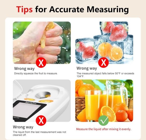 Digital Brix Refractometer with LCD, for Fruit Juice and Coffee, with Auto Tempe - Picture 13 of 13