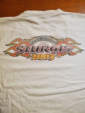 Sturgis 2003 South Dakota Black Hills Rally Vtg XL T-Shirt Front Back Prints
