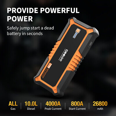 Gooloo 4000A GP4000 Can Start Up to All Gas/10L Diesel Engine in A FLASH. Battery Jump Starter, Portable Jump Starter, Car Jump Starter