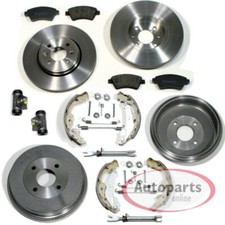 Bremsen Set vorne + Bremstrommel + Backen + Nachsteller hinten für Peugeot 108