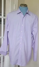 Brooks Brothers Mens Regent Long Sleeve Shirt Cuffed Size 18 neck, 34 arm length
