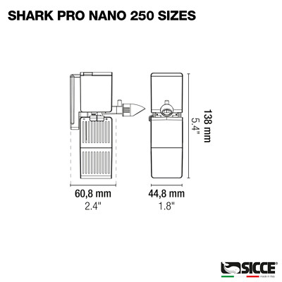SICCE SHARK PRO ZEROPHOS Kartusche Mit Phosphatabsorber + 2 Schwämmen 20ppi | UK